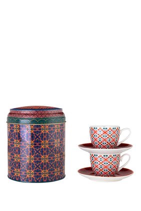 Vagabonde Coffee Cups with Tin Box, Set of 2
